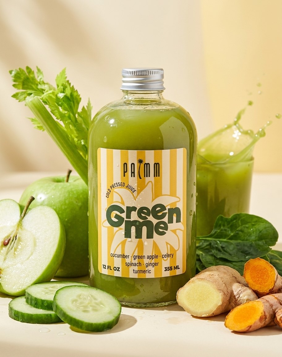 Green Me cold-pressed juice — Palmm